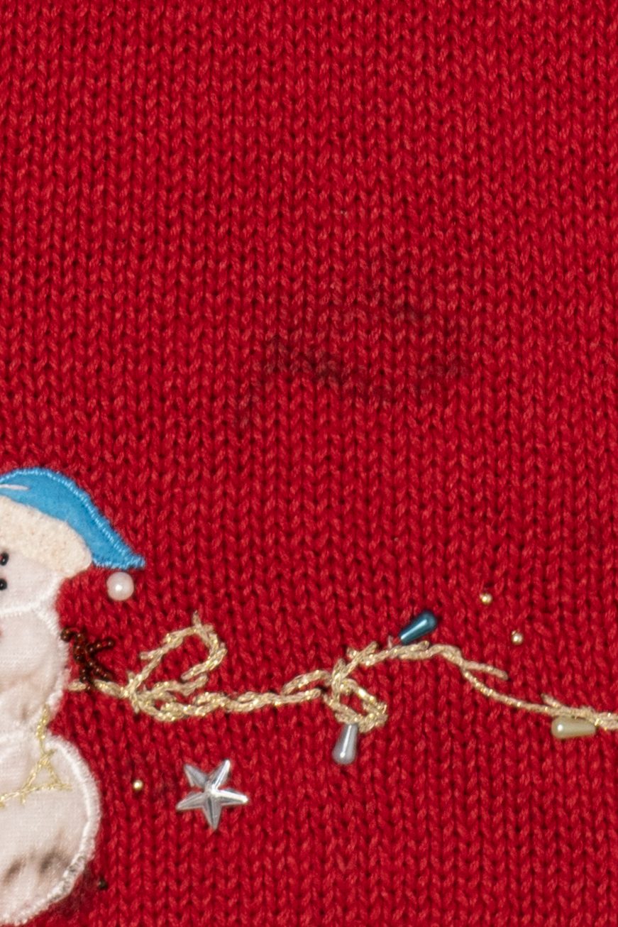 Vintage Red Snowmen Group Ugly Christmas Vest (2000s)