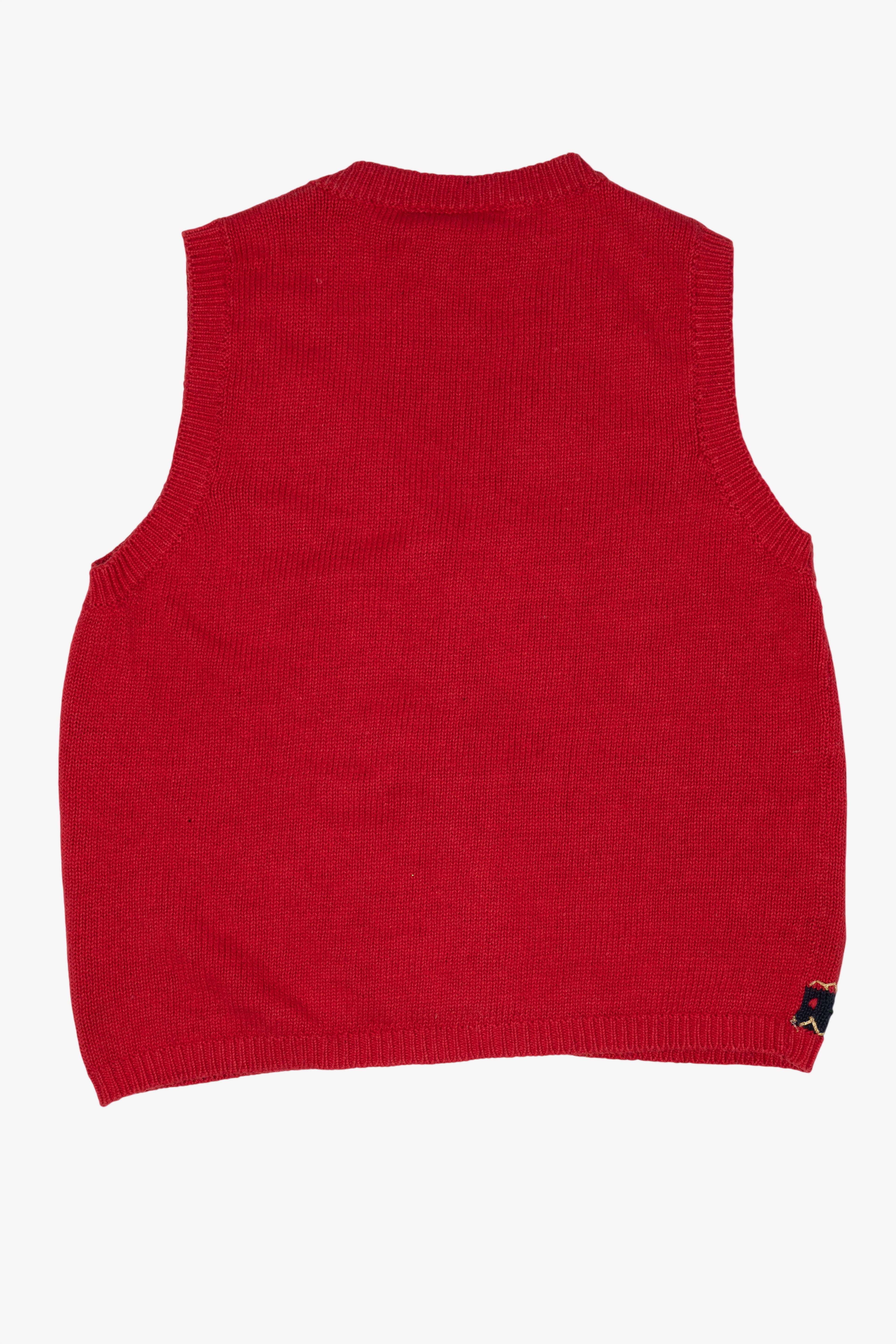 Vintage Red Capacity Ugly Christmas Vest (1990s)