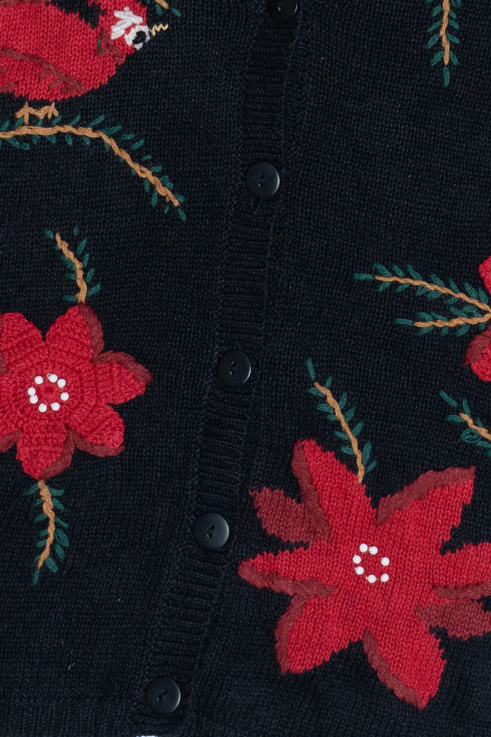 Vintage Cardinals And Flowers Ugly Christmas Vest (1990s)