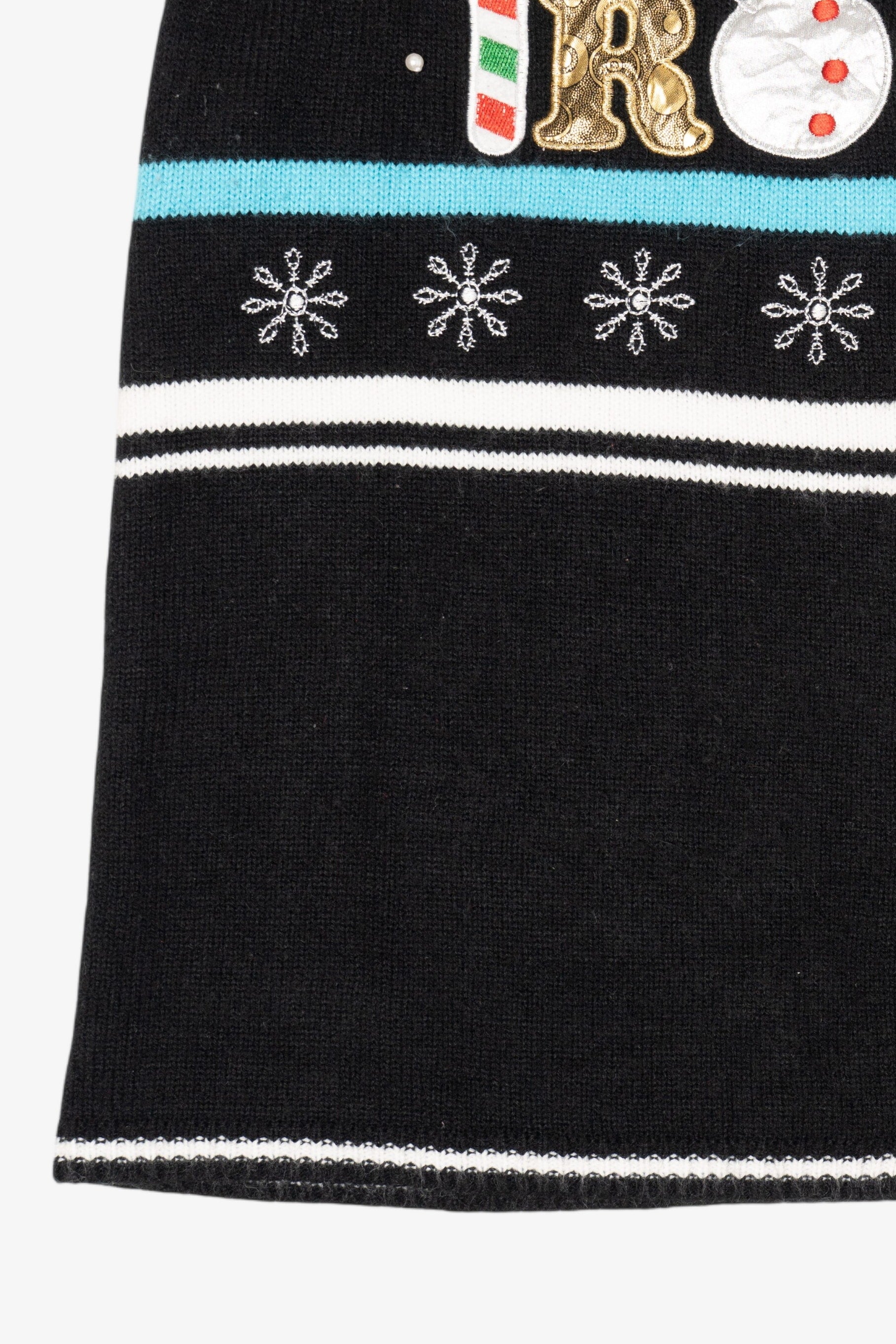 Vintage Black "Frosty" Snowmen Ugly Christmas Vest (2000s)