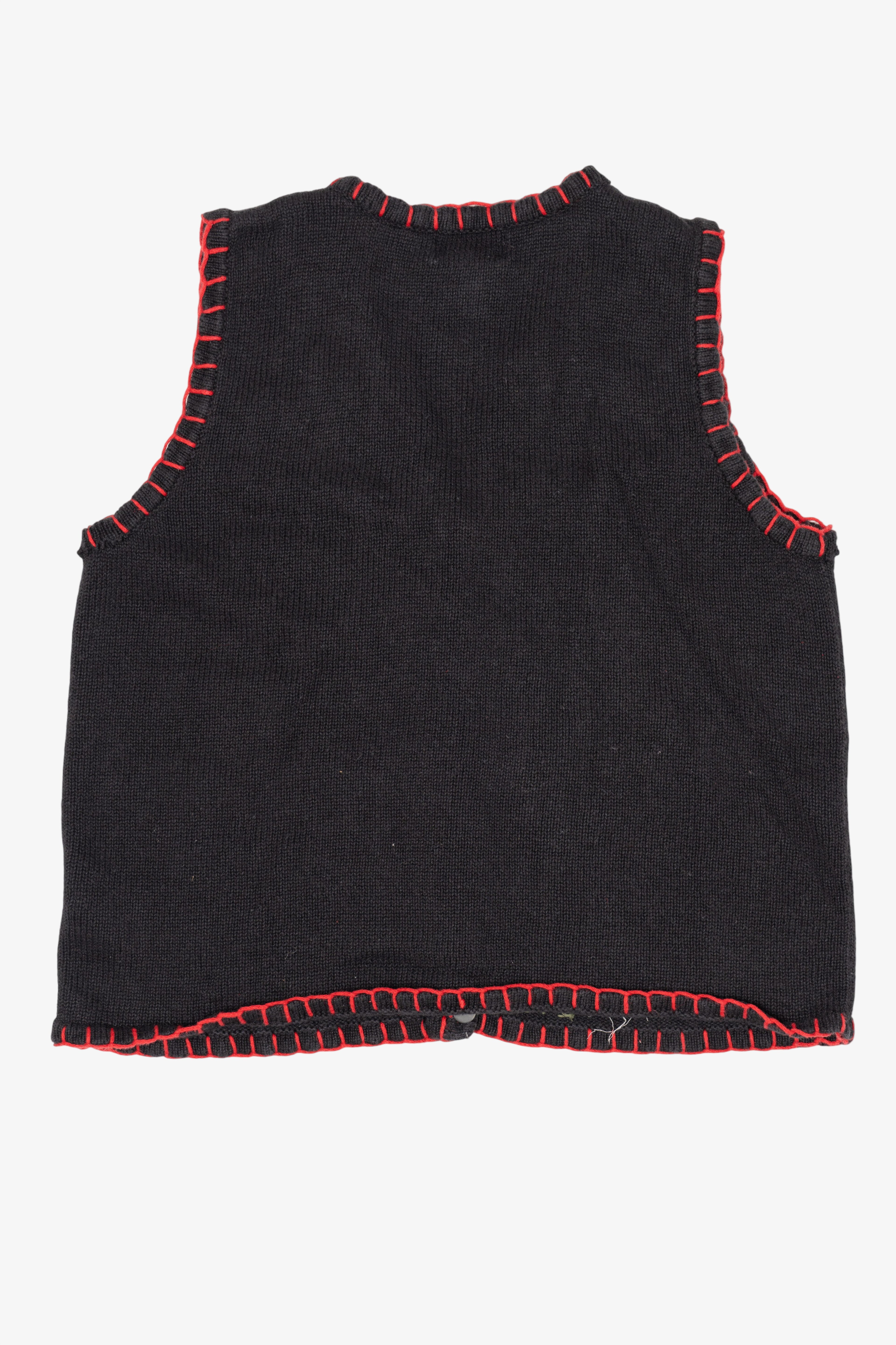 Vintage Black Basic Editions Ugly Christmas Vest (1990s)
