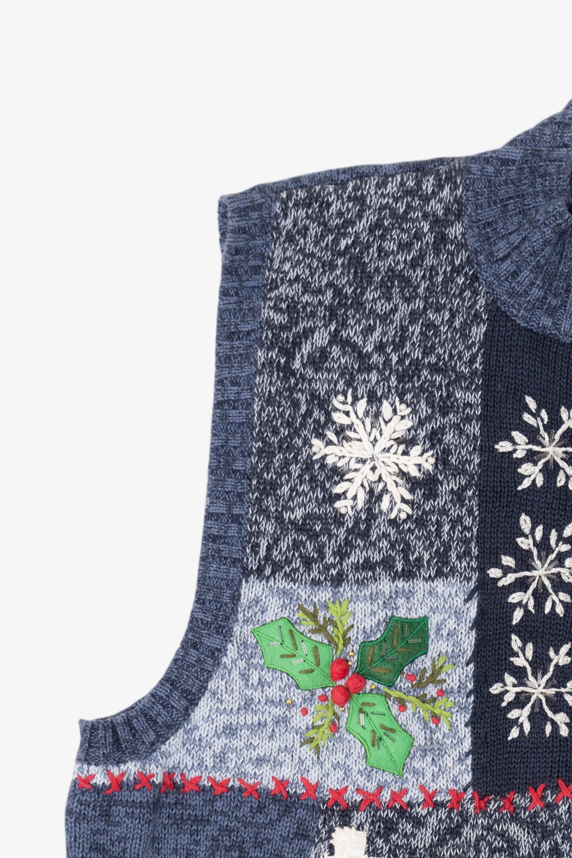 Vintage Blue One Step Up Ugly Christmas Vest (2000s)