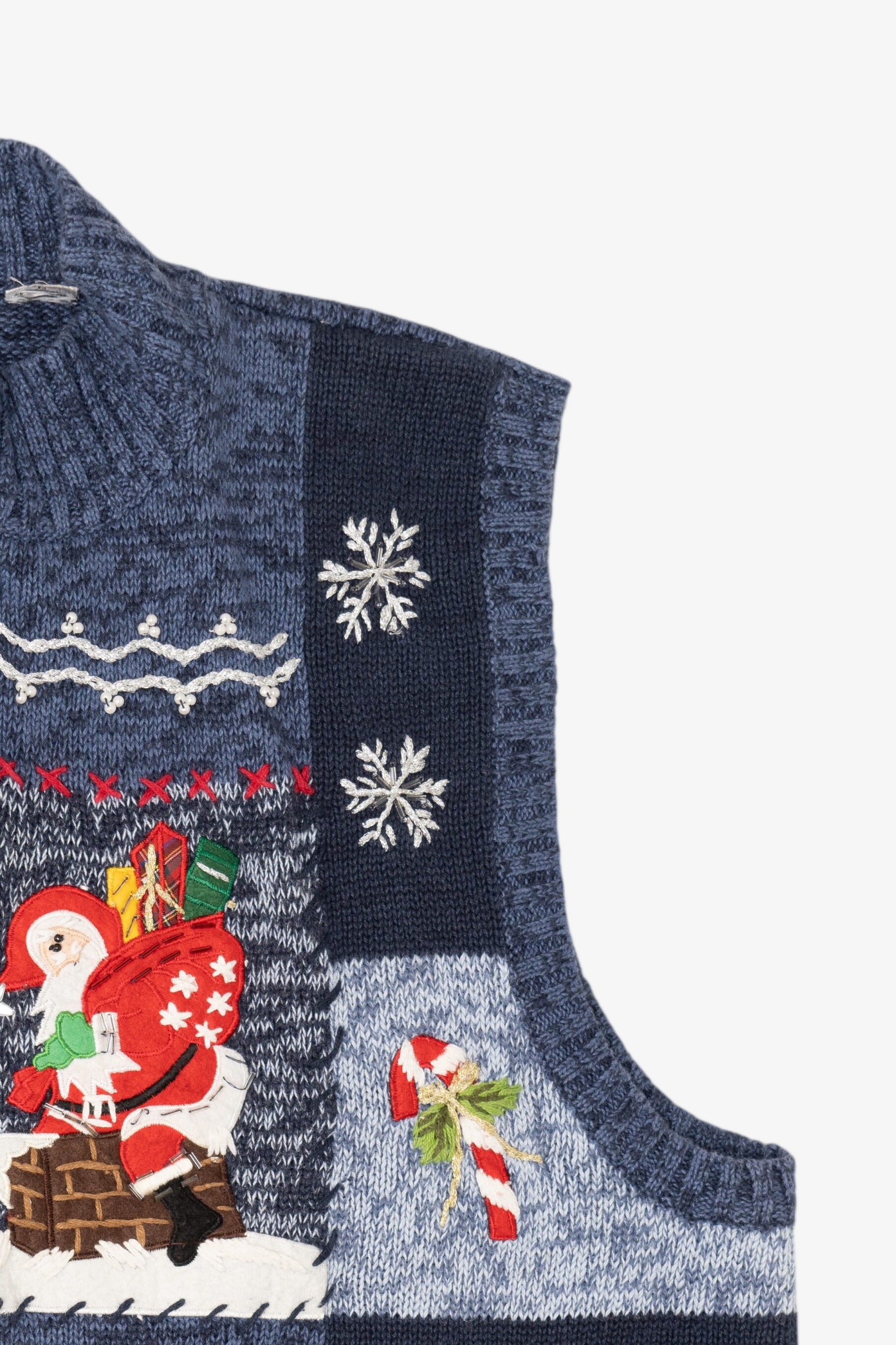 Vintage Blue One Step Up Ugly Christmas Vest (2000s)