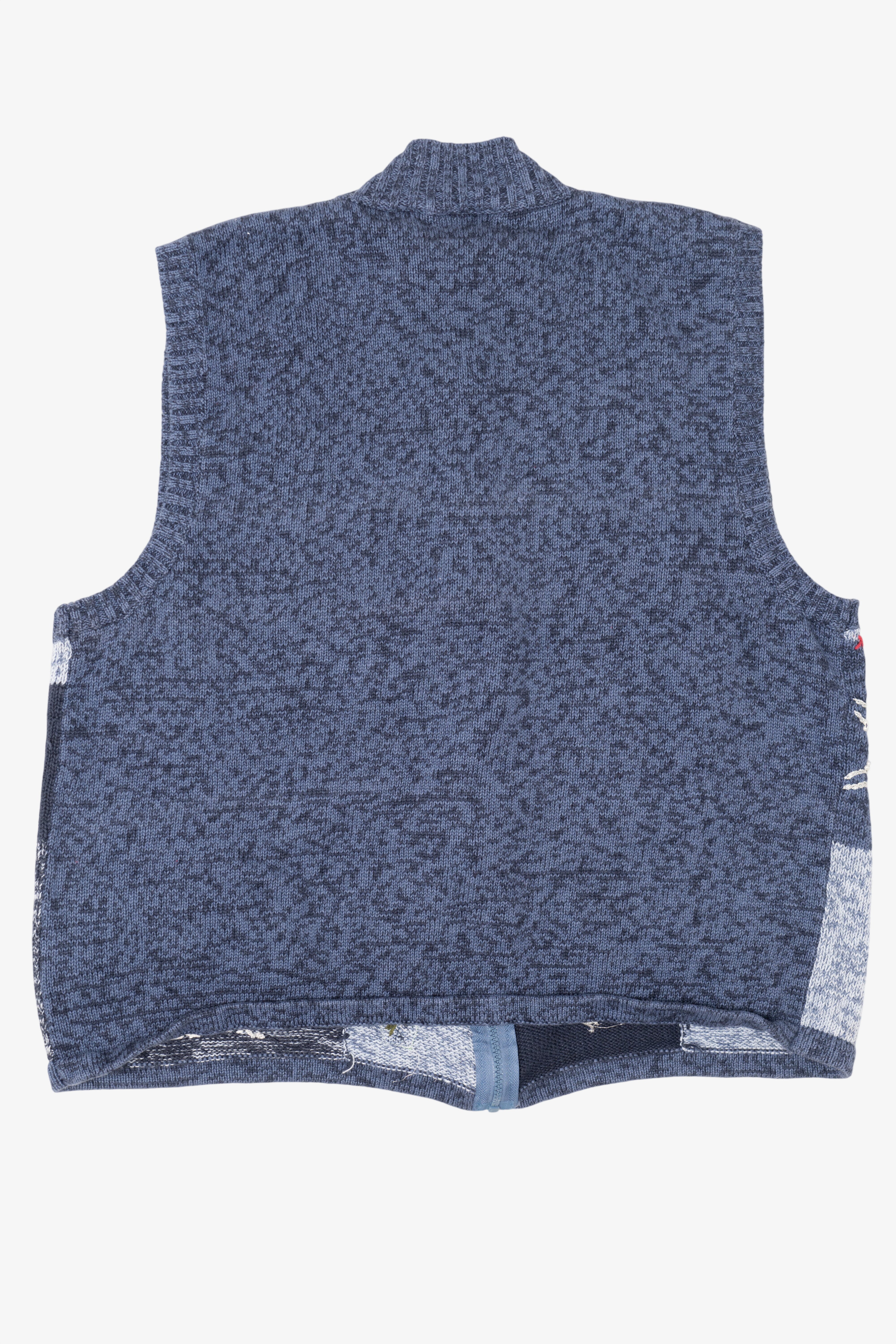 Vintage Blue One Step Up Ugly Christmas Vest (2000s)