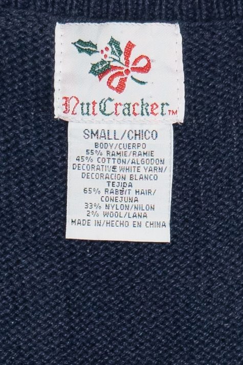 Vintage Snowy Winter Scene Ugly Christmas Sweater (1990s)