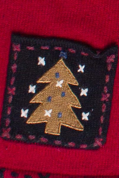 Vintage Snowman Tree Patch Pockets Coldwater Creek Ugly Christmas Vest