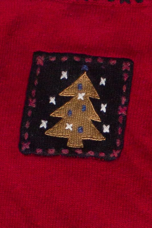 Vintage Snowman Tree Patch Pockets Coldwater Creek Ugly Christmas Vest