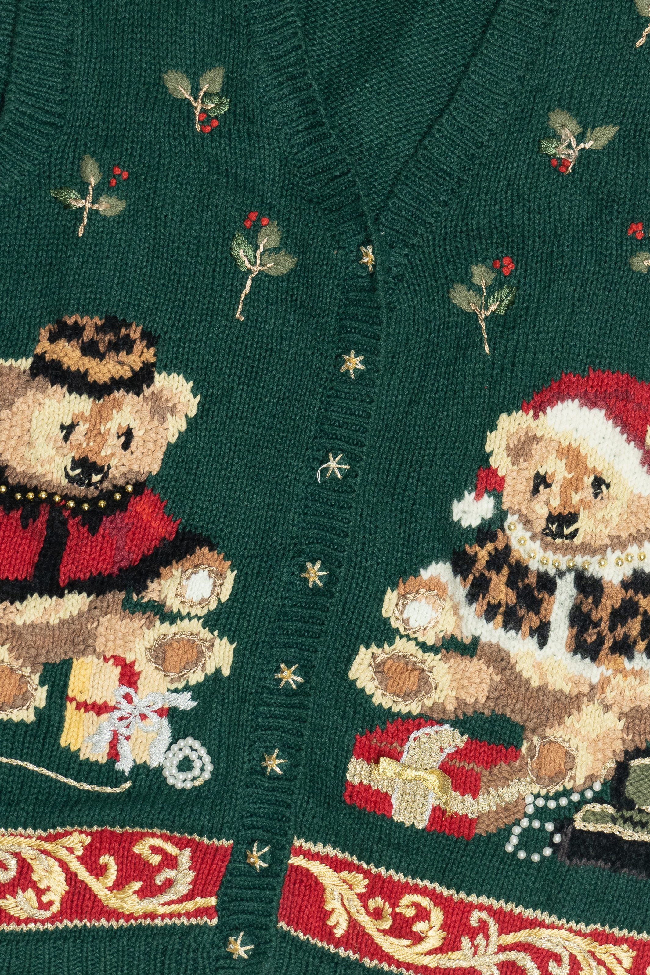 Vintage Holiday Bears Ugly Christmas Vest (1990s)
