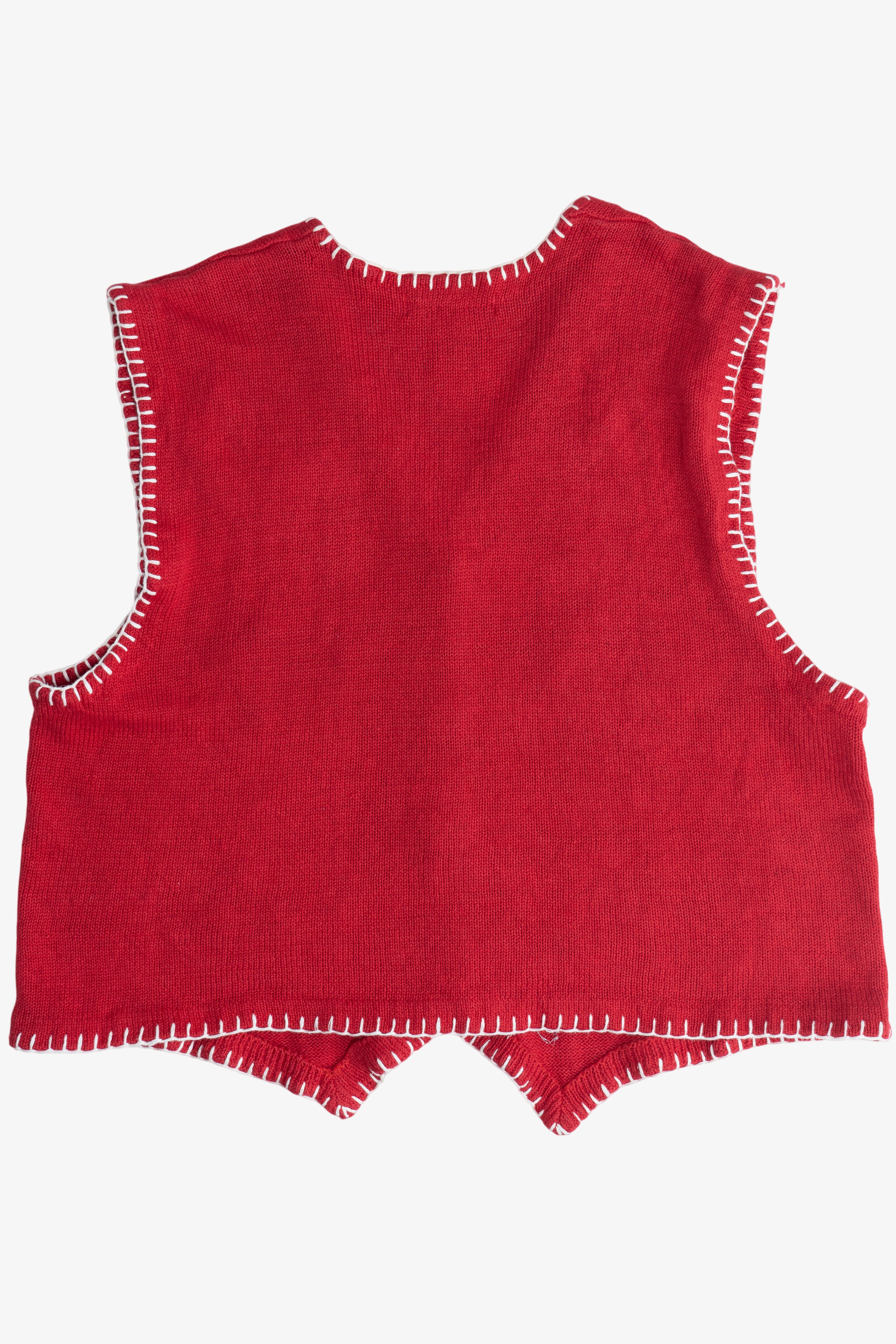 Vintage Sledding Snowmen Ugly Christmas Vest (1990s)