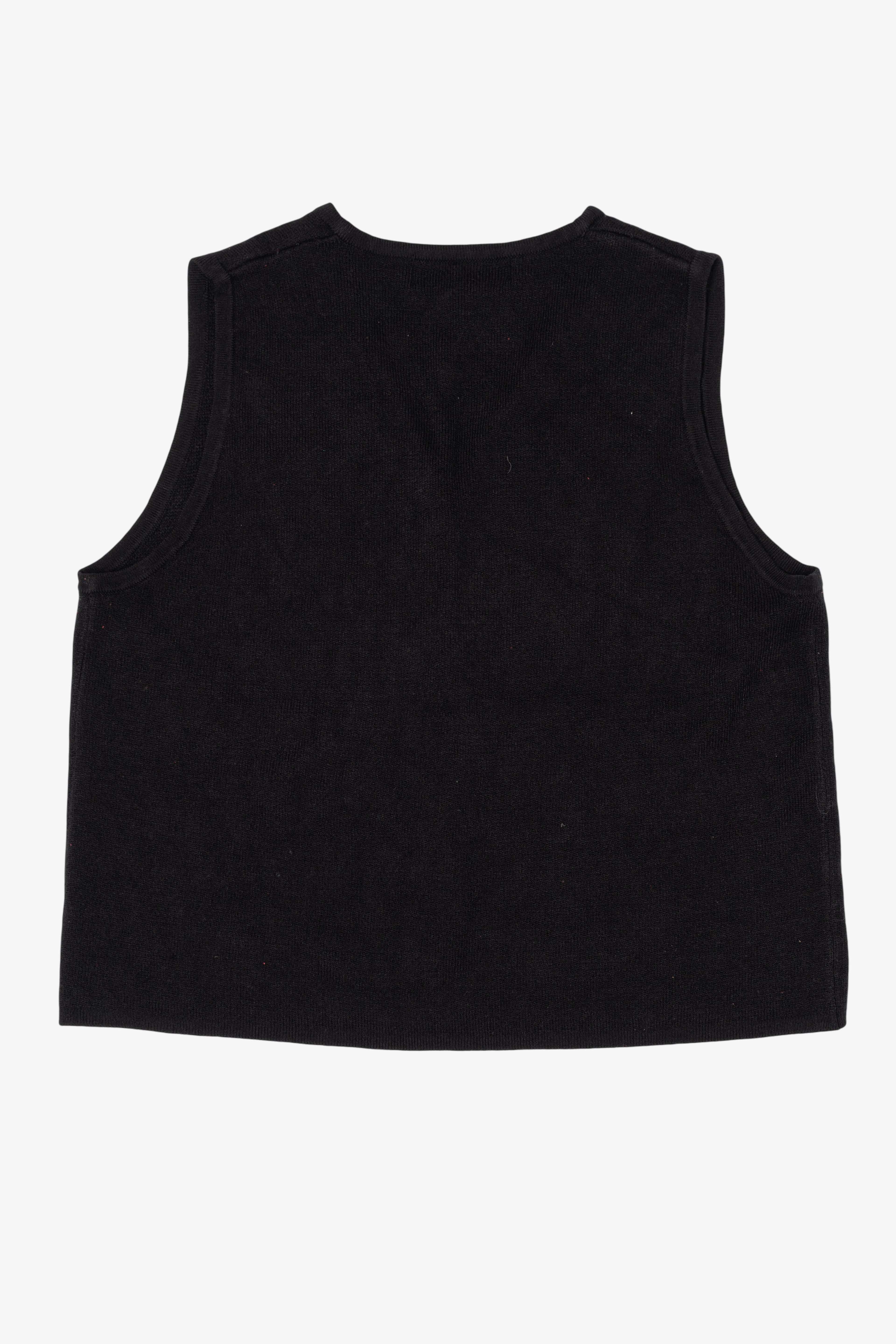Vintage Black Crystal Kobe Ugly Christmas Vest (1990s)