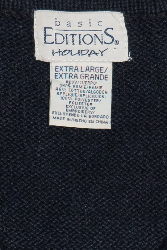 Vintage Basic Editions Holiday Birdhouse Ugly Christmas Vest (1990s)