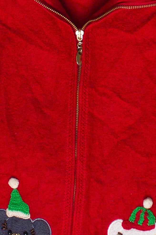 Vintage Lisa International Beaded Bears Ugly Christmas Vest