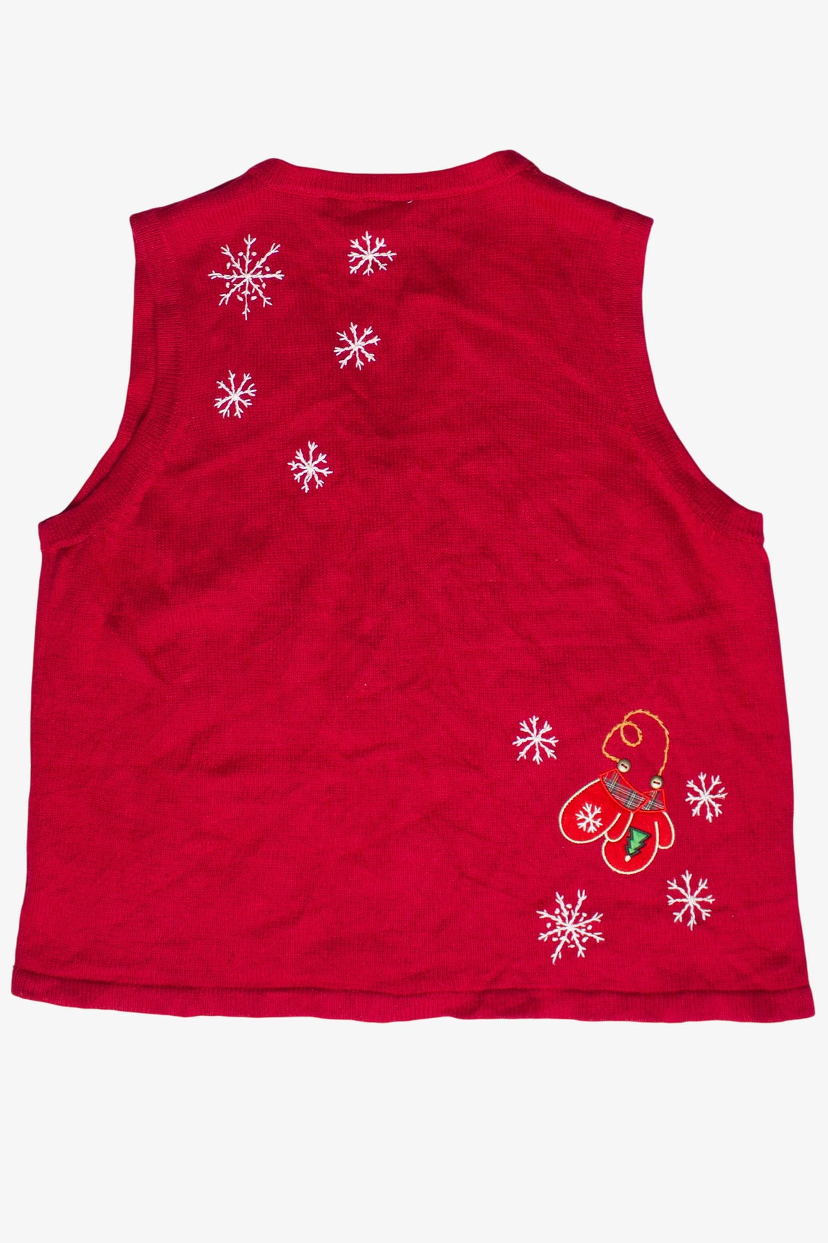Basic Editions Holiday Skates and Mittens Ugly Christmas Vest