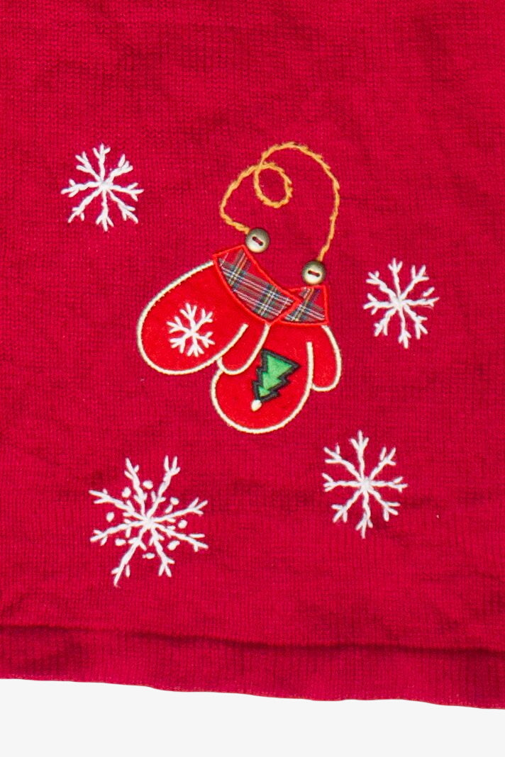 Basic Editions Holiday Skates and Mittens Ugly Christmas Vest