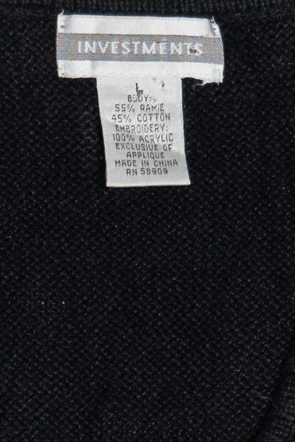 Vintage Snowflakes Zip-Up Ugly Christmas Vest (1990s)