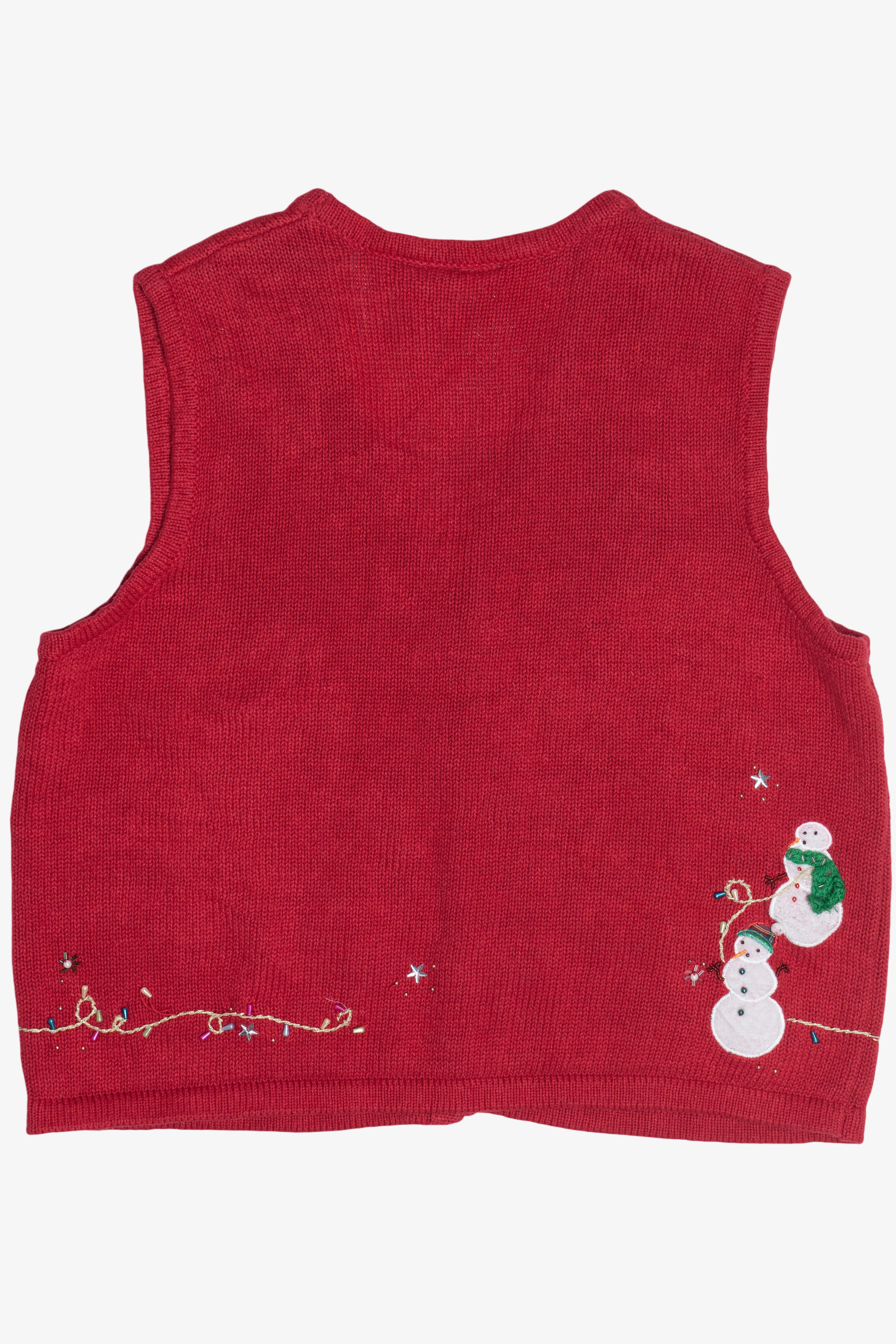 Vintage Red Snowmen Ugly Christmas Vest (2000s)