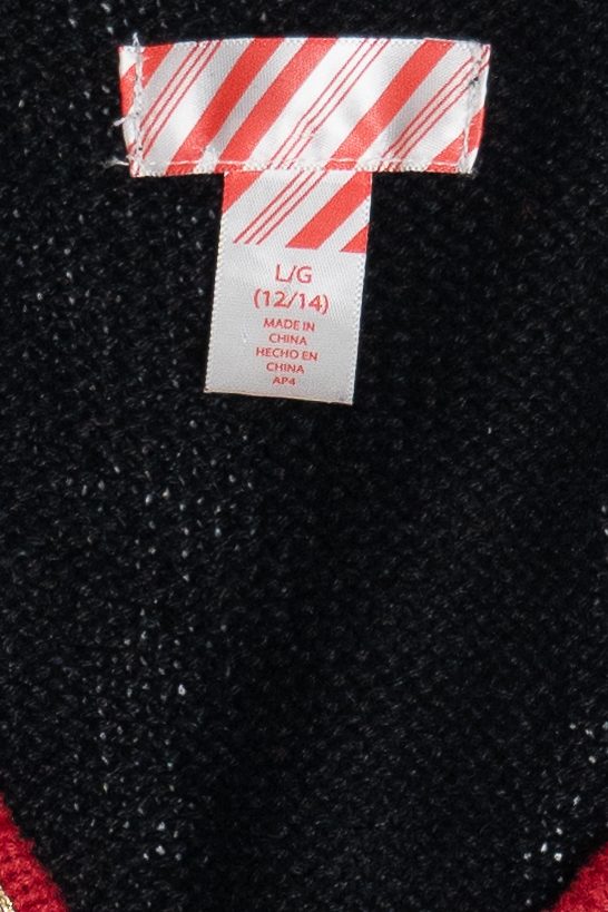Vintage Black Poinsettia Ugly Christmas Vest (2000s)