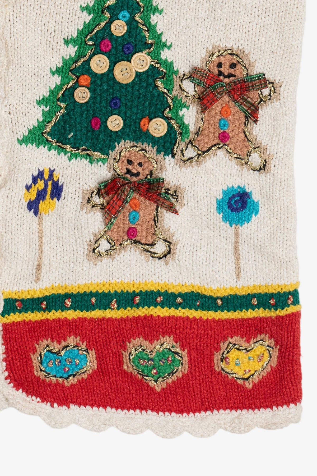 Vintage Beldoch Popper Gingerbread House Ugly Christmas Vest (1990s)