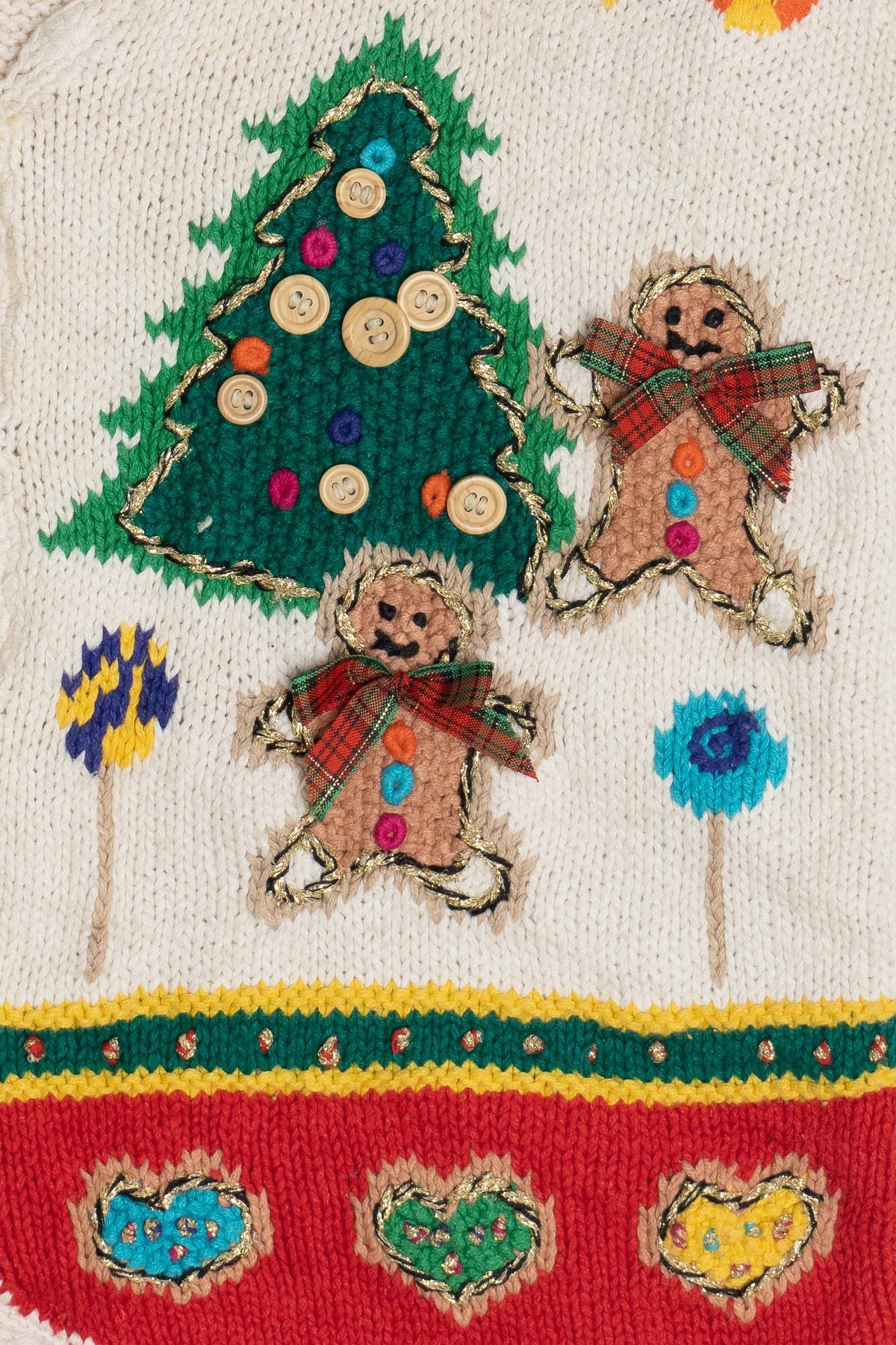 Vintage Beldoch Popper Gingerbread House Ugly Christmas Vest (1990s)