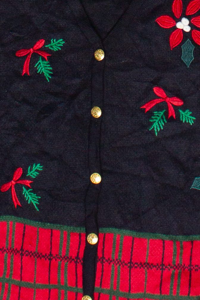 Vintage Holly Plaid Croft & Barrow Ugly Christmas Vest
