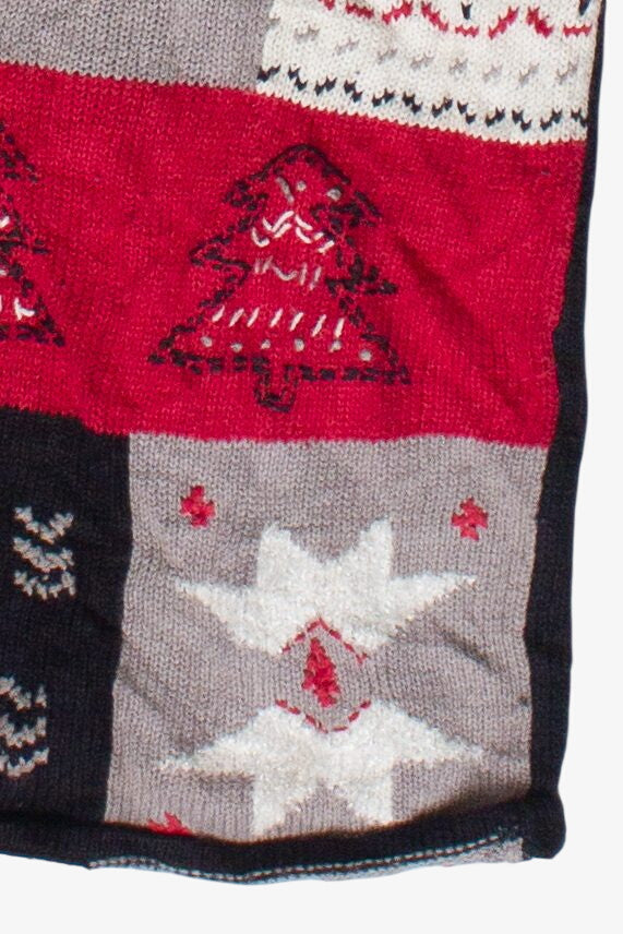 Vintage Cricket Lane Collection Embroidered Colorblock Pattern Ugly Christmas Vest