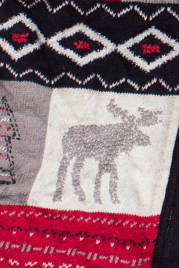 Vintage Cricket Lane Collection Embroidered Colorblock Pattern Ugly Christmas Vest