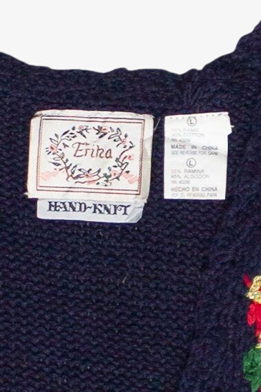 Vintage Erika Hand Knit Presents Ugly Christmas Vest