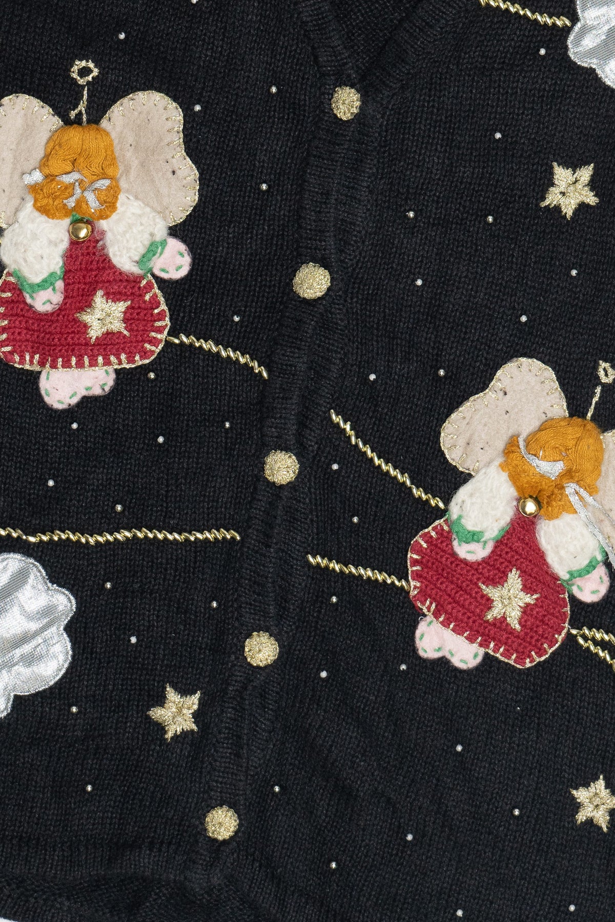 Vintage Angels In The Night Sky Ugly Christmas Vest (1990s)