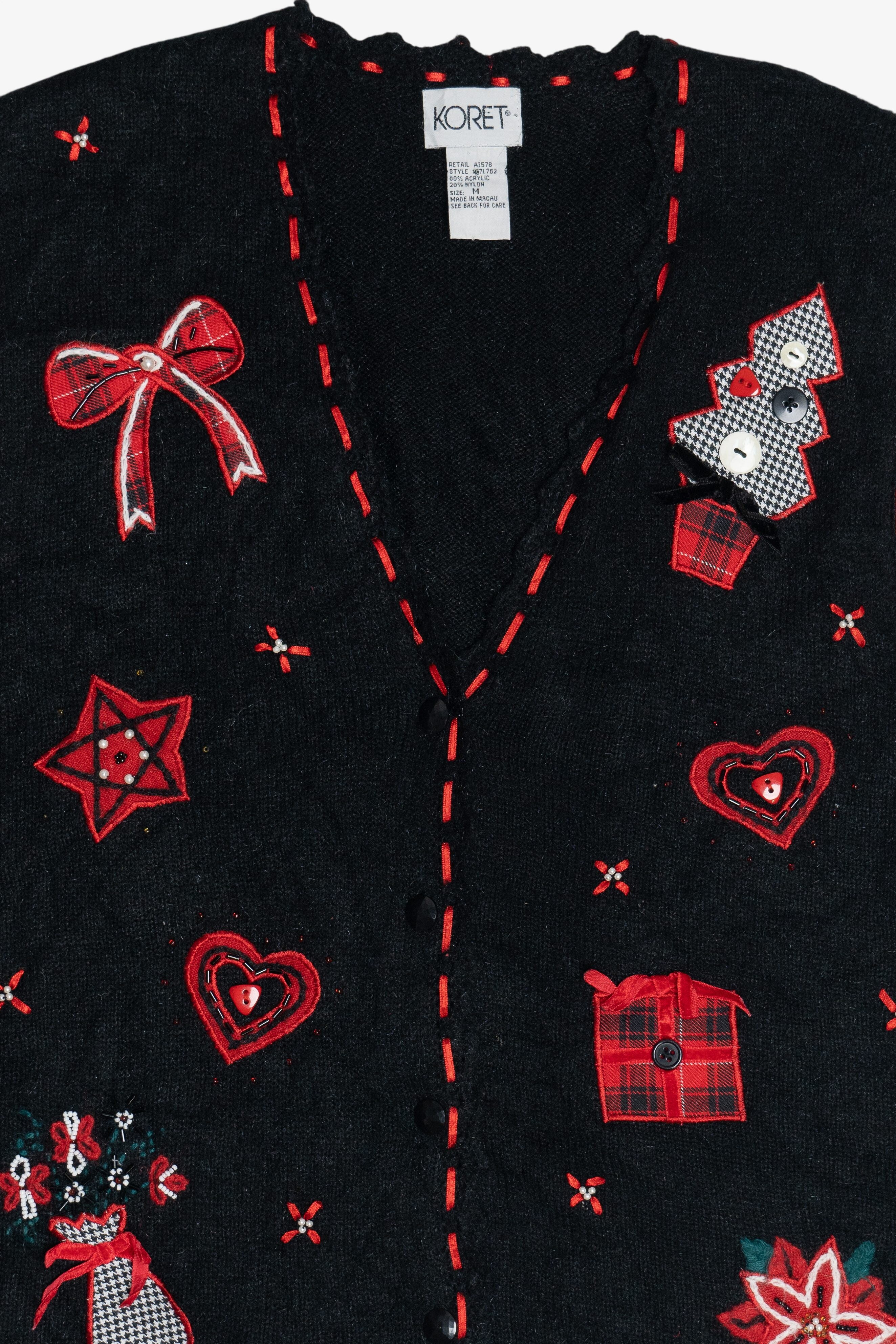 Vintage Koret Hearts Ugly Christmas Vest (1990s)