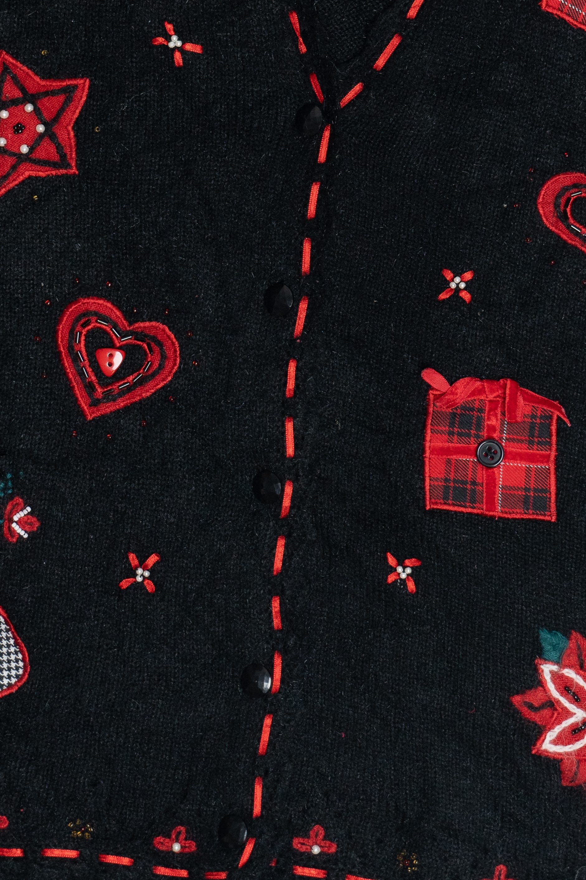 Vintage Koret Hearts Ugly Christmas Vest (1990s)