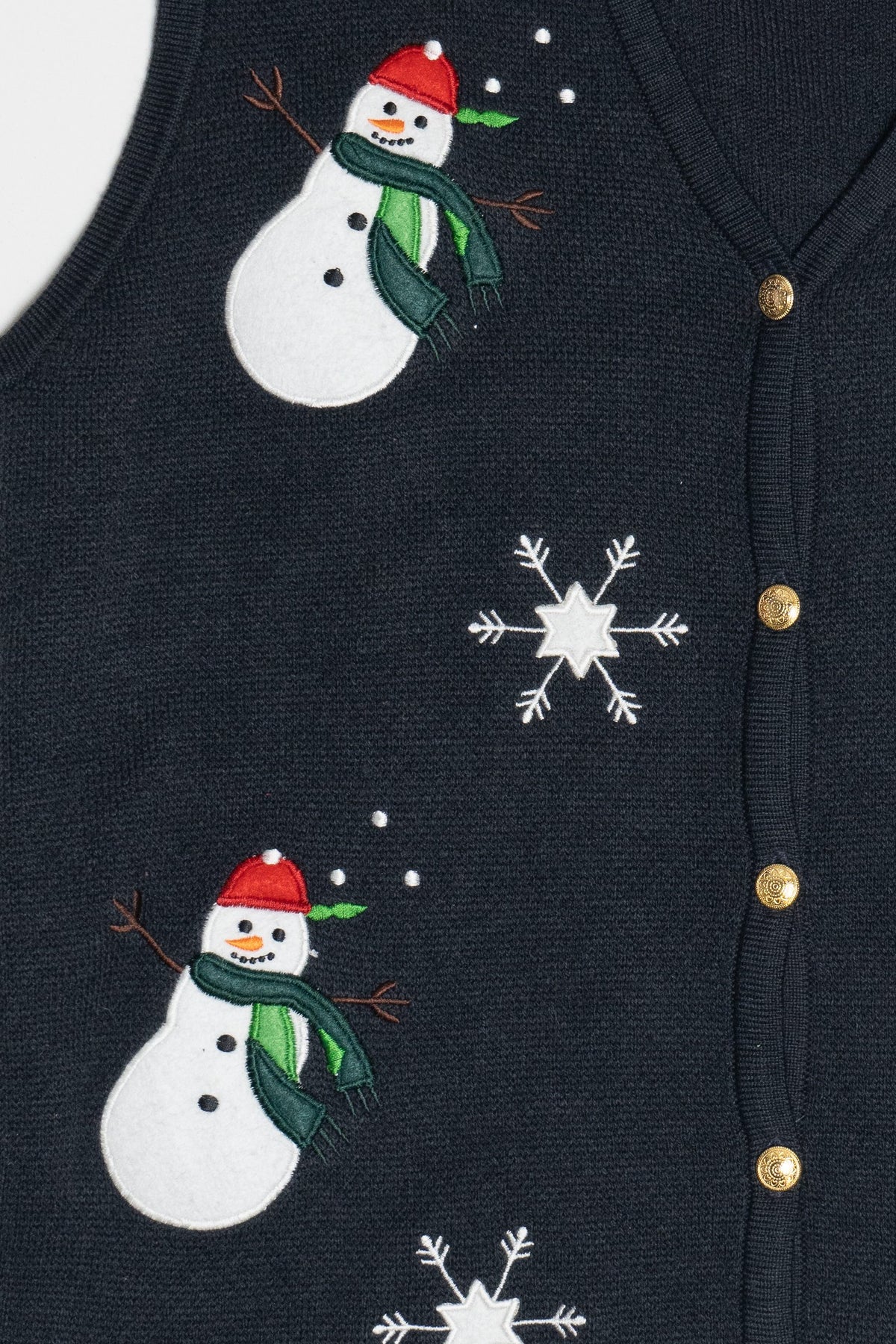 Vintage Croft & Barrow Snowmen Ugly Christmas Vest (1990s)
