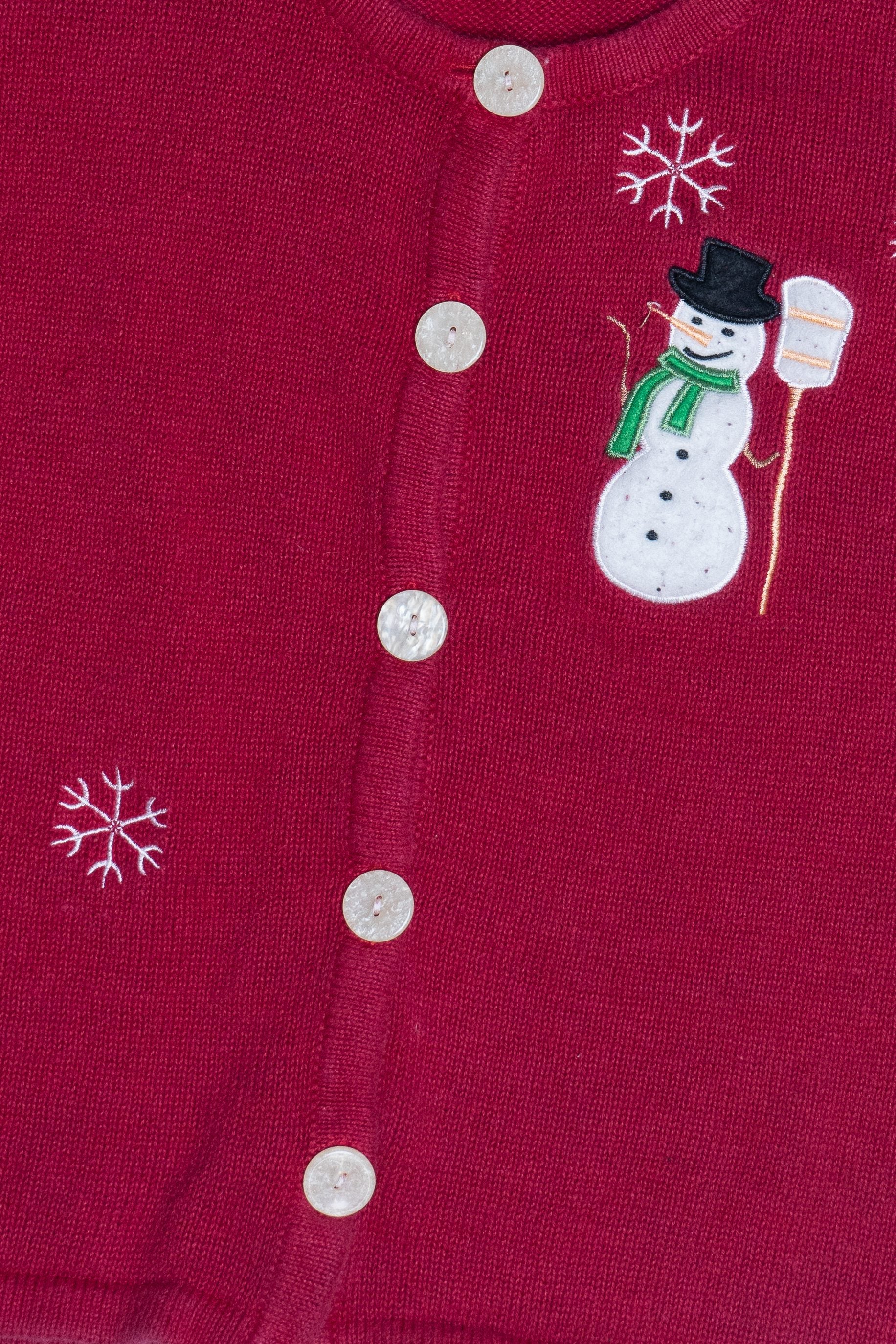 Vintage Red Snowman Ugly Christmas Vest (2000s)
