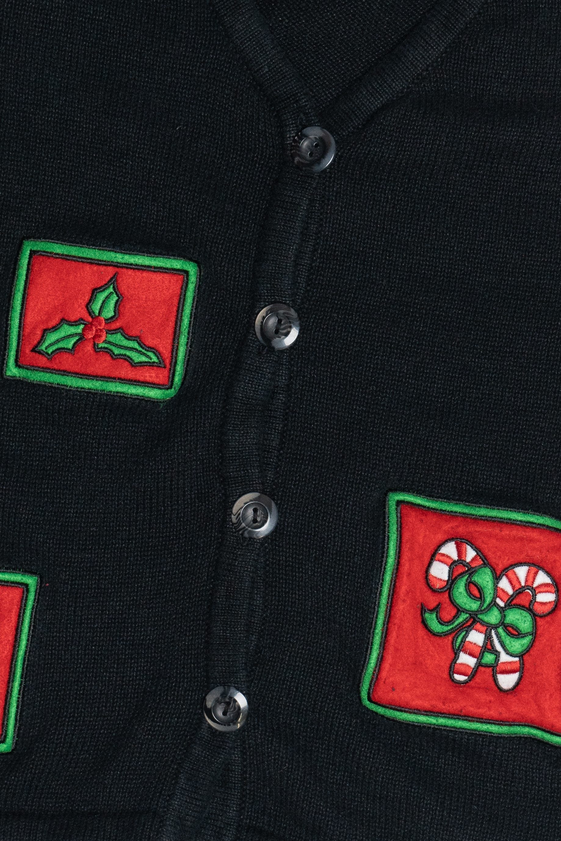 Vintage Holiday Applique Ugly Christmas Vest (2000s)