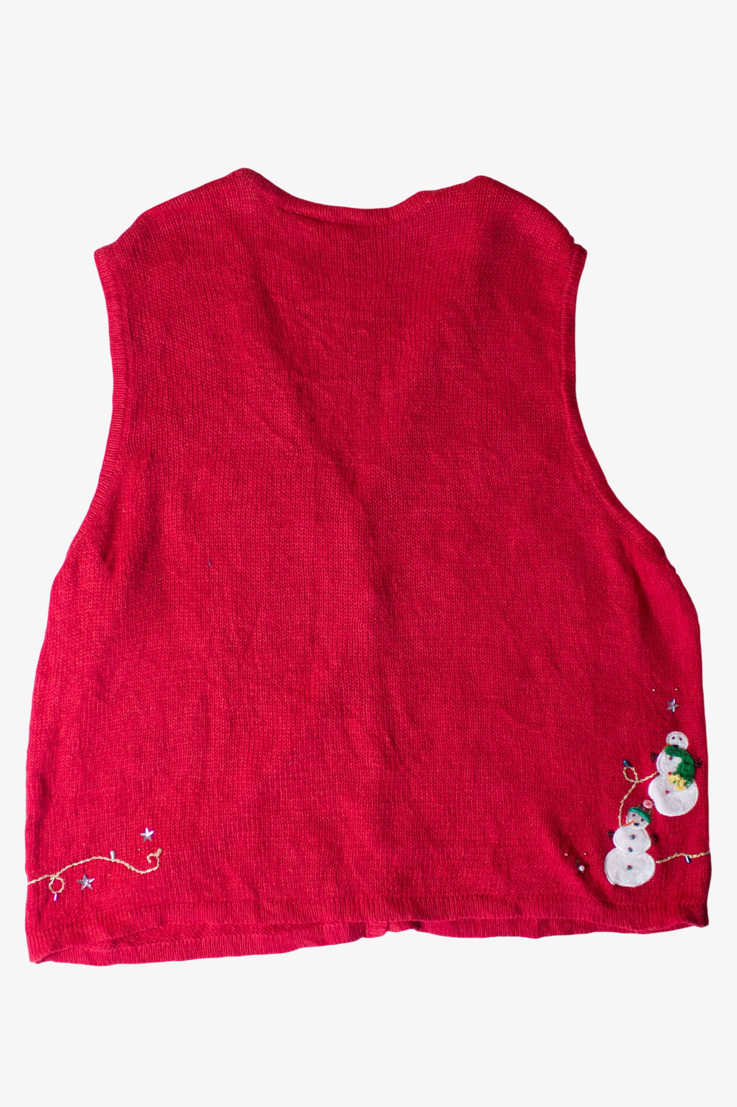 Vintage Red Snowmen Ugly Christmas Vest (2000s)
