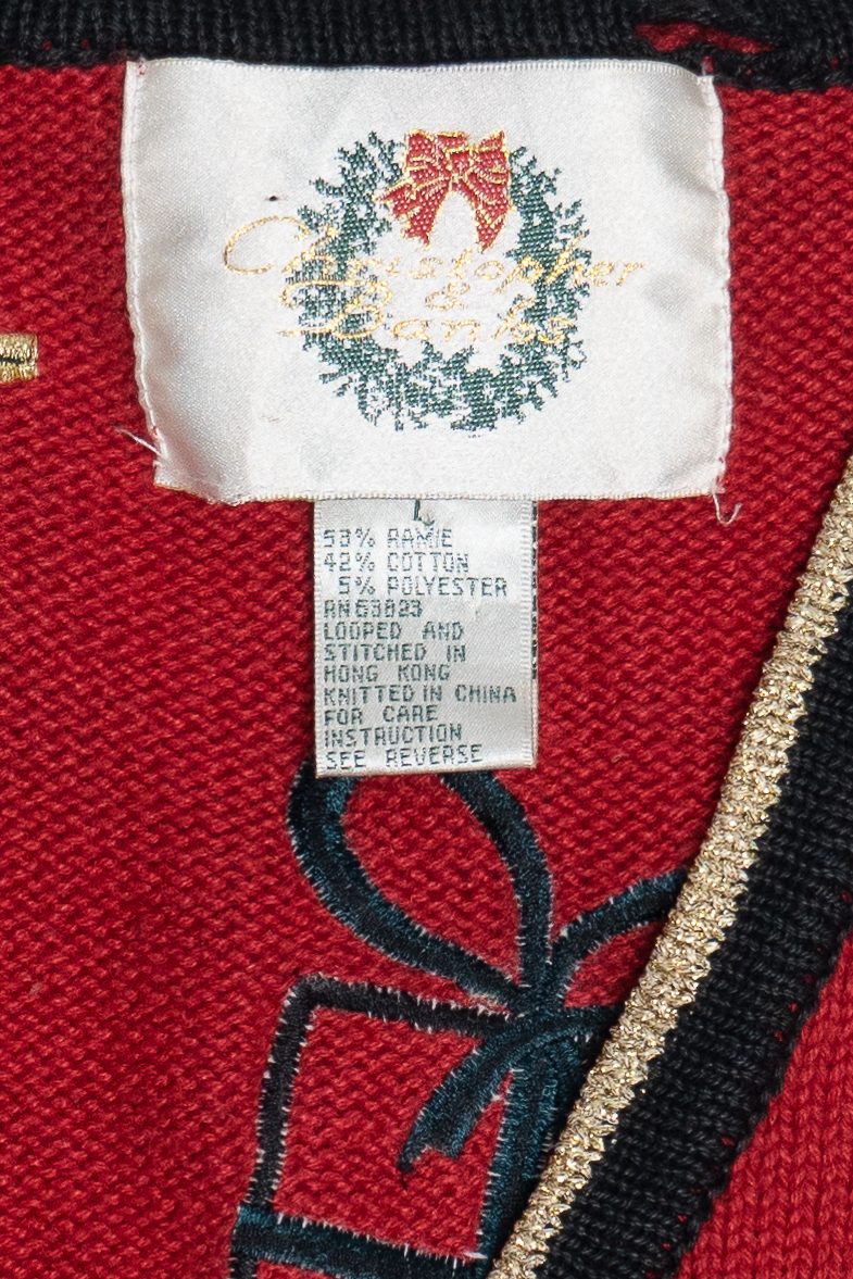 Vintage Christopher & Banks Presents Ugly Christmas Vest (1990s)