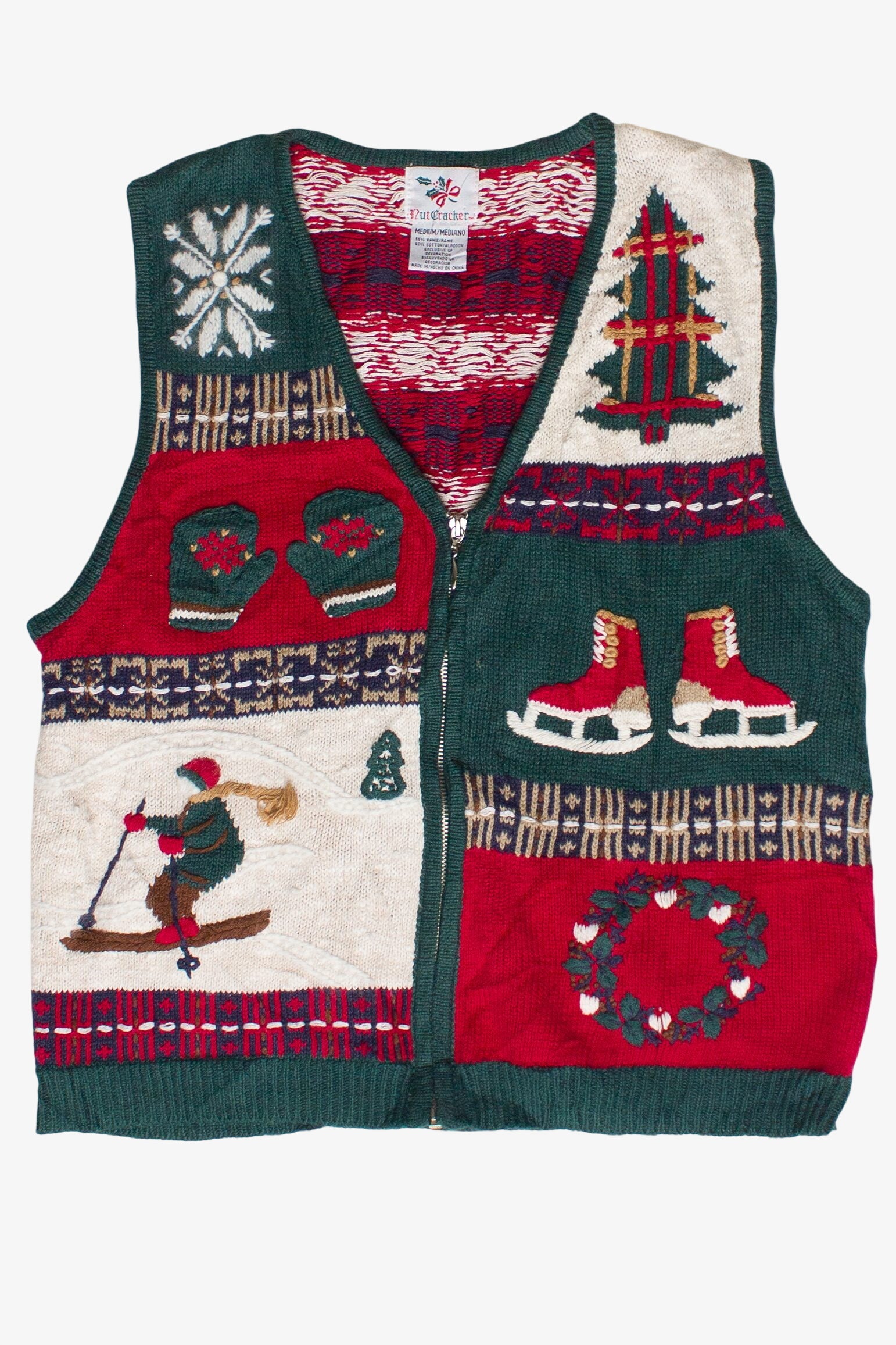 Vintage Nutcracker Winter Holiday Pattern Ugly Christmas Vest