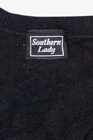 Vintage Southern Lady Plaid Embroidered Snowflakes Trees Ugly Christmas Vest (1990s)