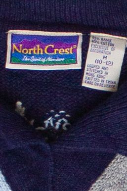 Vintage North Crest Cottagecore Winter Holiday Ugly Christmas Vest (1990s)