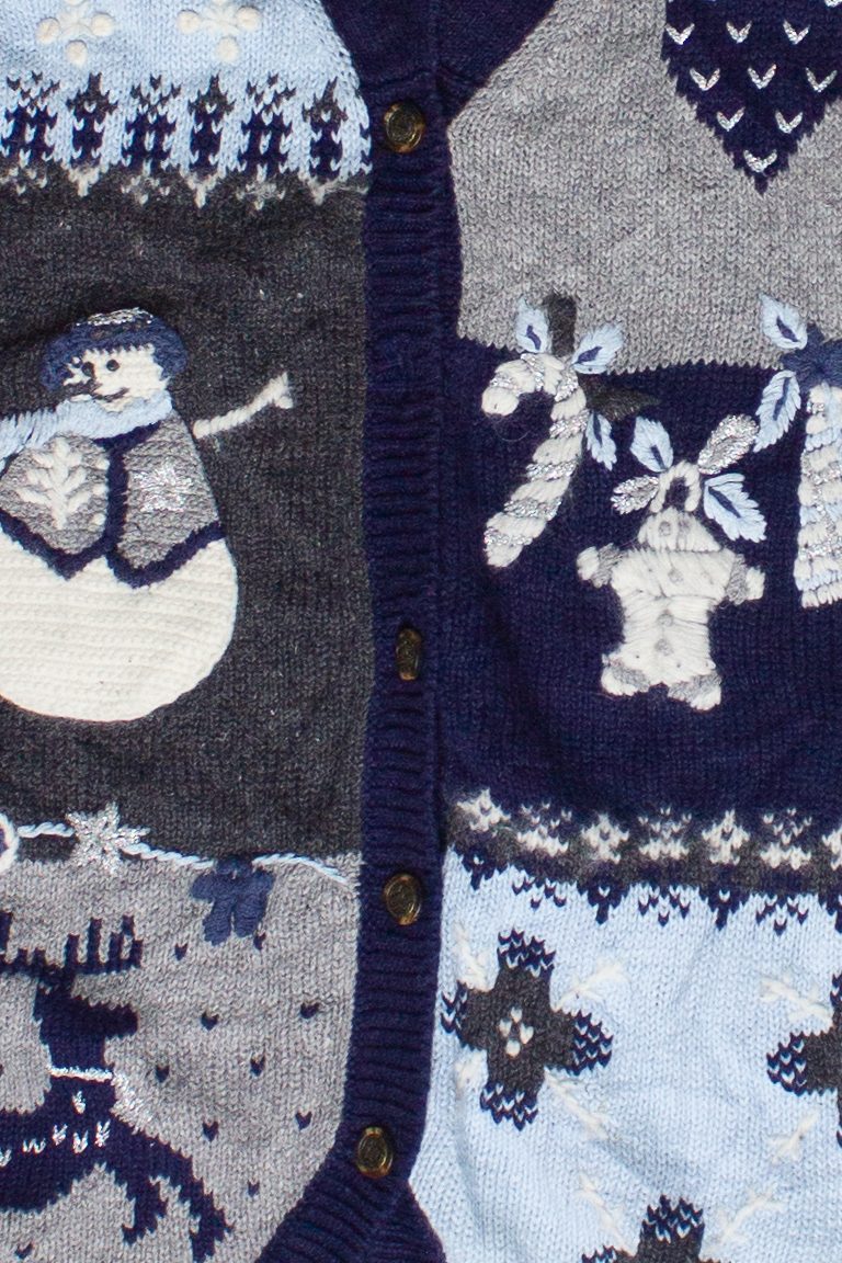 Vintage North Crest Cottagecore Winter Holiday Ugly Christmas Vest (1990s)