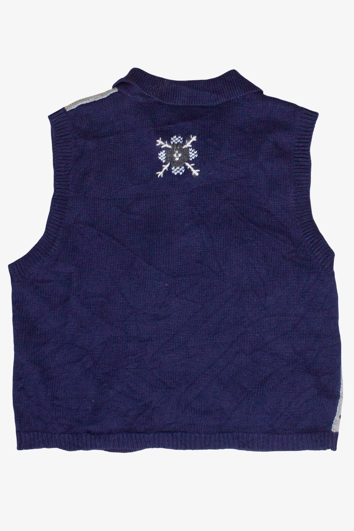 Vintage North Crest Cottagecore Winter Holiday Ugly Christmas Vest (1990s)