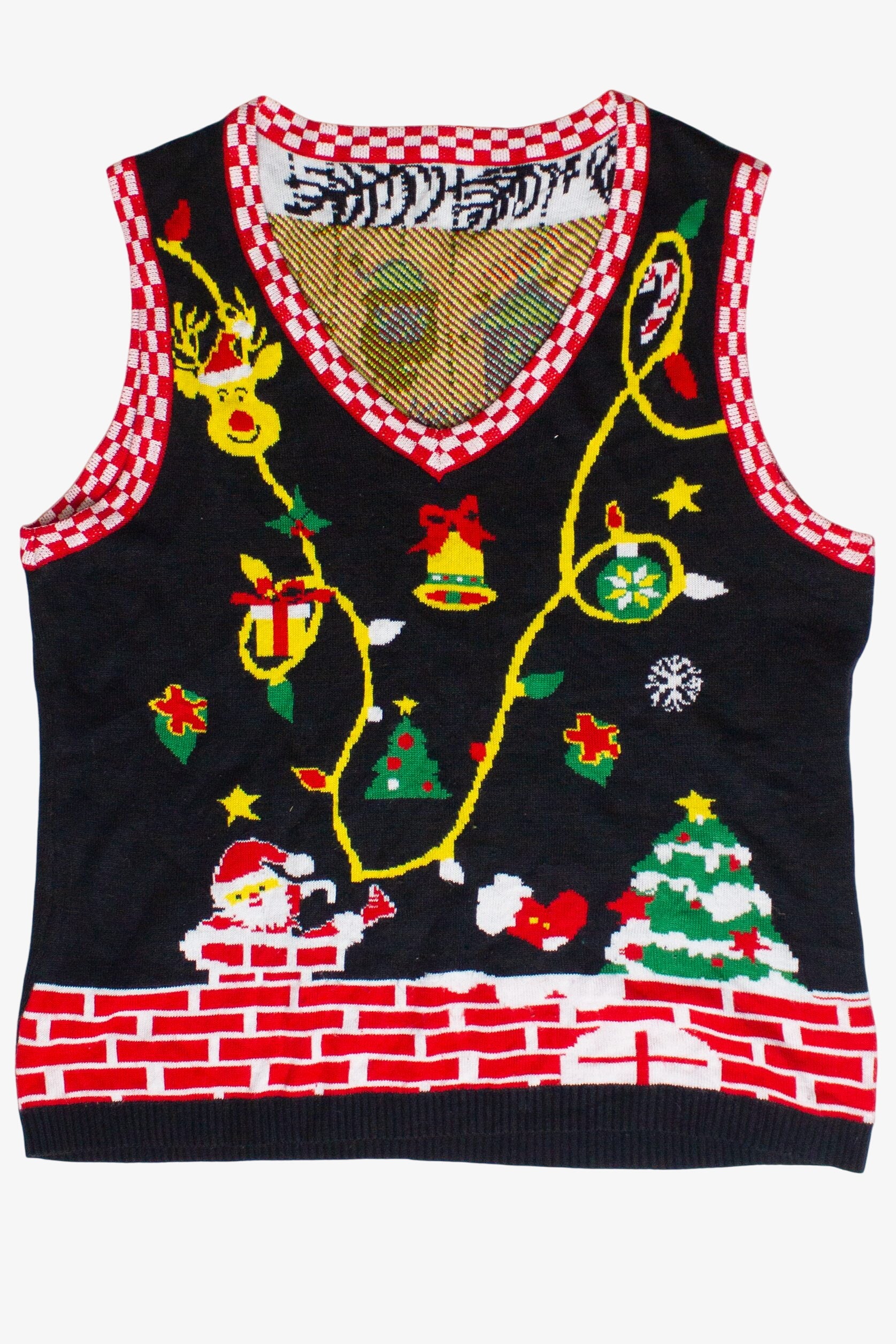 Santa in the Chimney Pullover Ugly Christmas Vest (2020s)