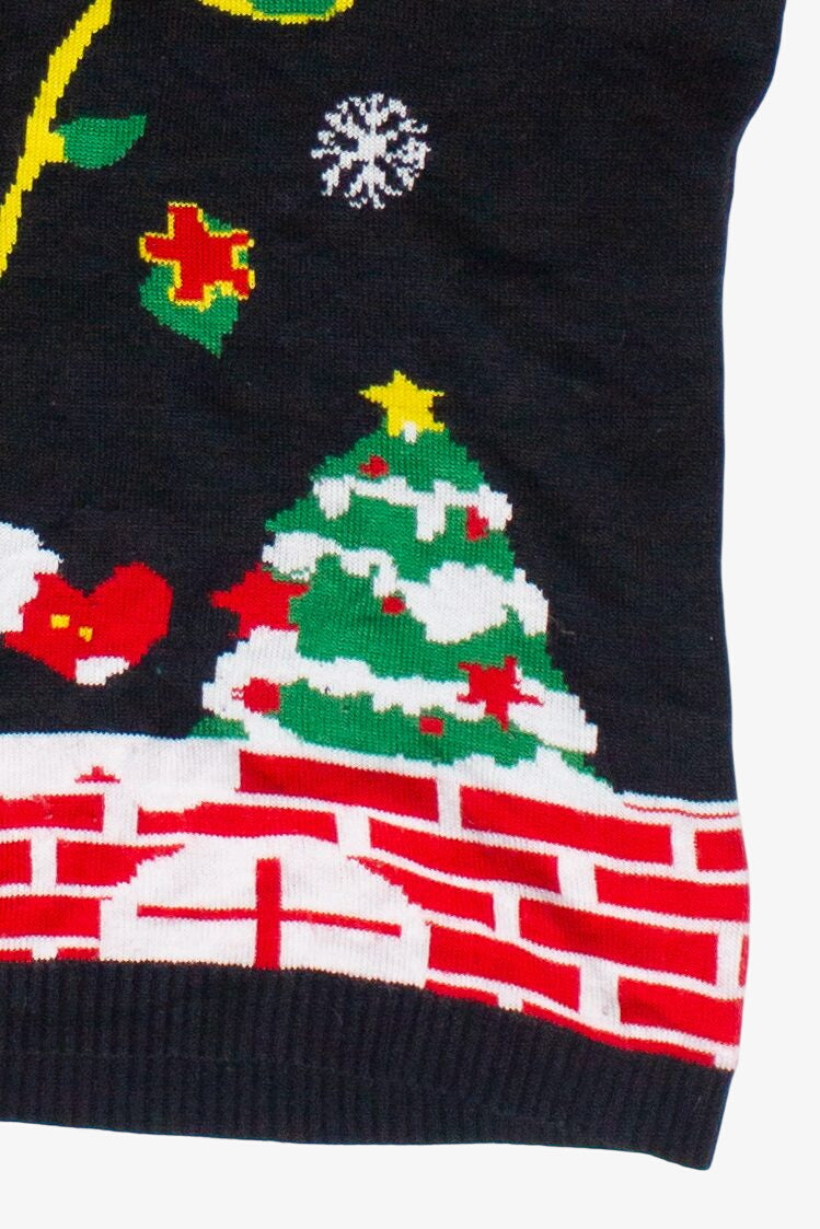 Santa in the Chimney Pullover Ugly Christmas Vest (2020s)