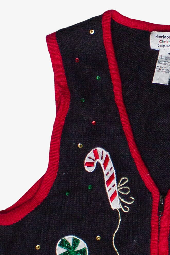 Vintage Heirloom Collectibles Beaded Bedazzled Stockings Ugly Christmas Vest (2000s)