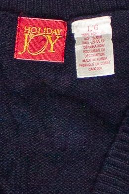 Vintage Holiday Joy Skating Snowmen Ugly Christmas Vest (1990s)