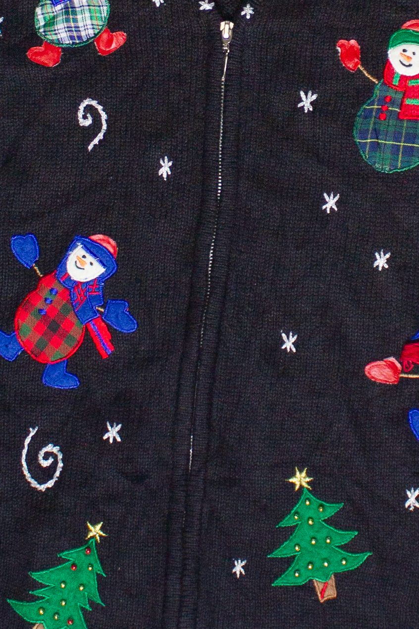 Vintage Erika Christmastime Snowmen Ugly Christmas Sweater (2000s)