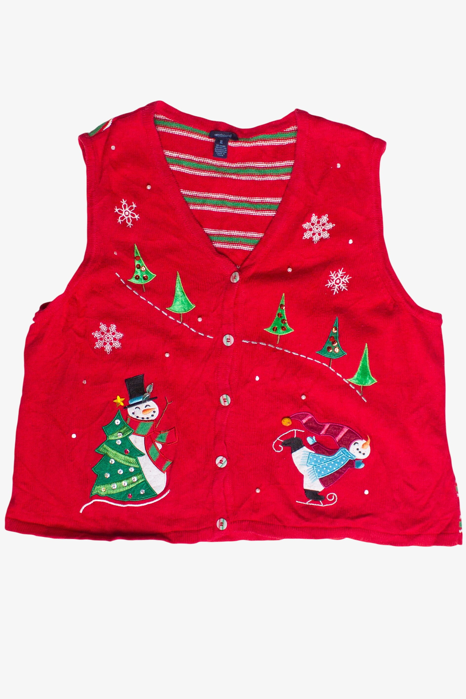 Winter Fun Snowmen Westbound Ugly Christmas Vest (2000s)