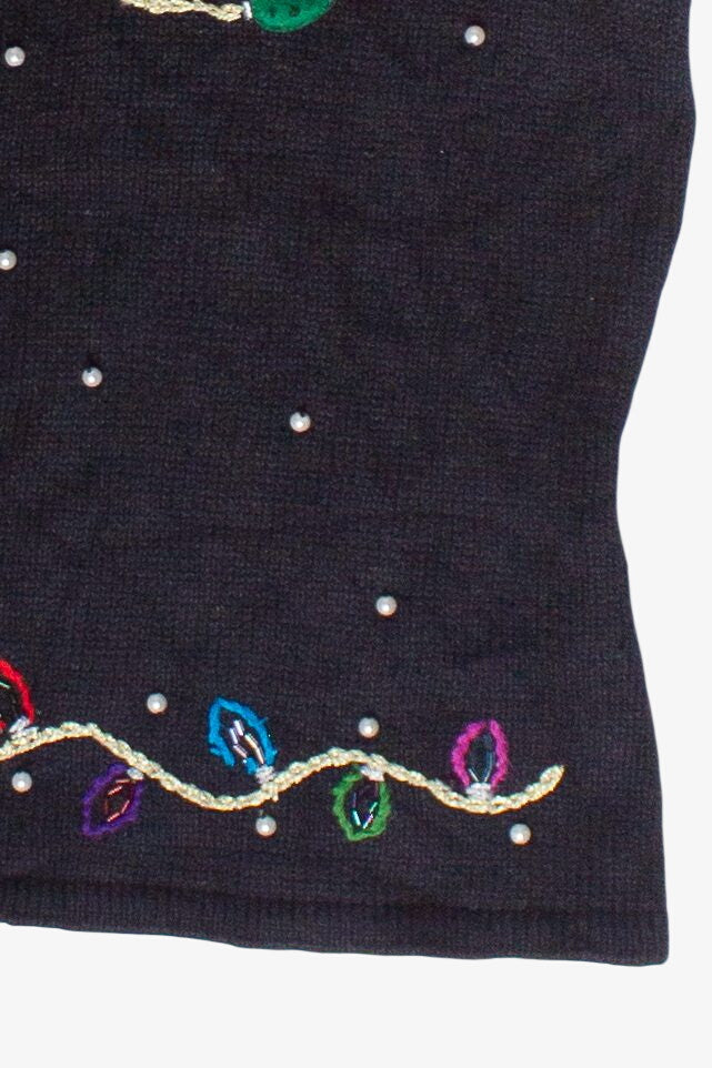 Vintage Christmas Lights Zip Up Ugly Christmas Vest (2000s)