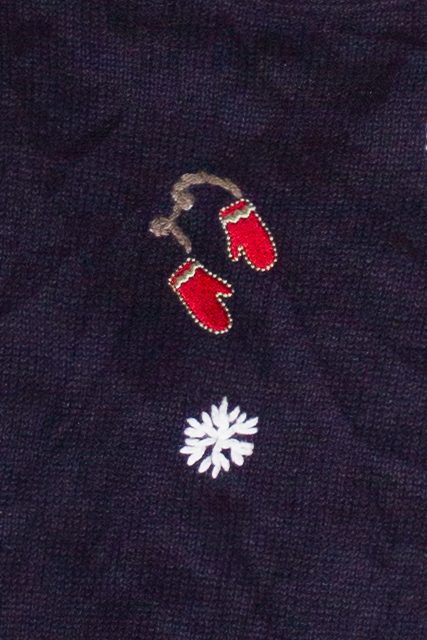 Vintage Winter Wear Hand Embroidered Ugly Christmas Vest (2000s)