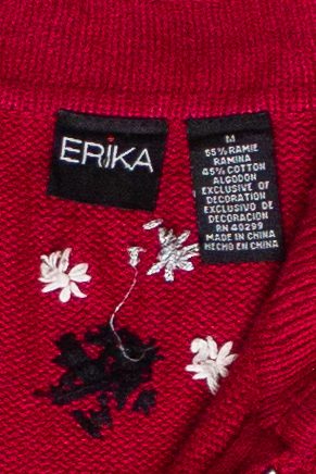Vintage Embroidered Snowflakes Patches Ugly Christmas Vest (2000s)