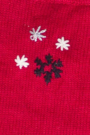 Vintage Embroidered Snowflakes Patches Ugly Christmas Vest (2000s)